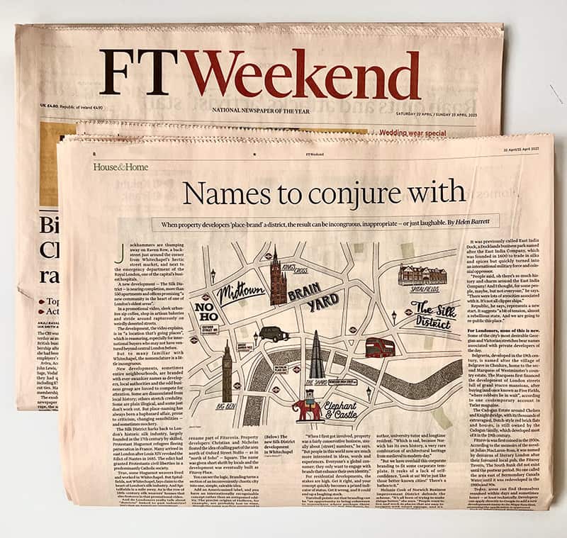 Financial Times London Map illustration