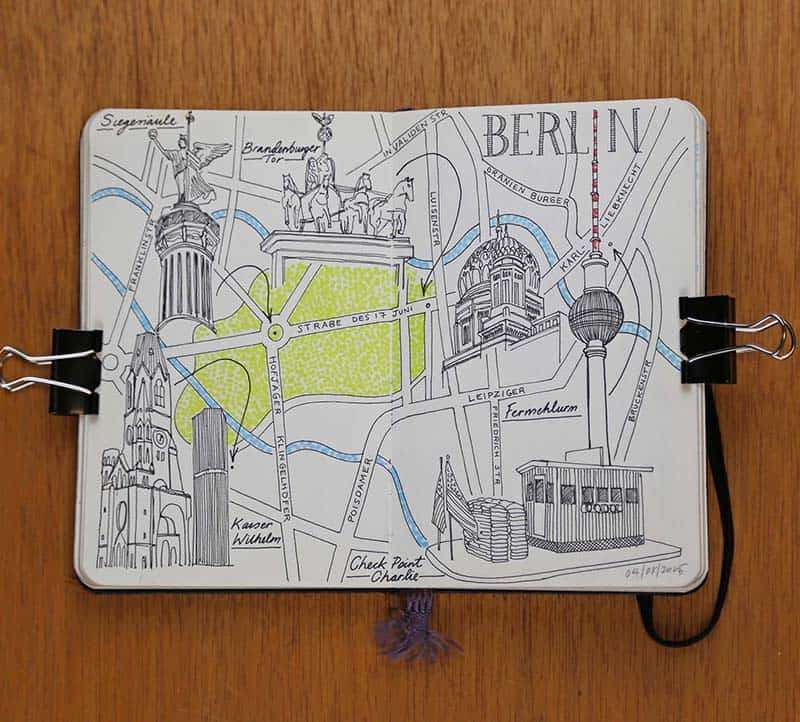 Moleskine European City Map Drawings jitesh patel illustration