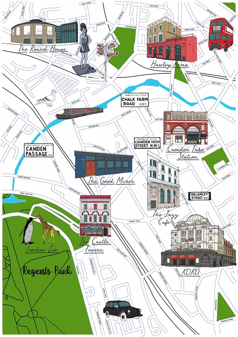 Camden Iconic Locations Map